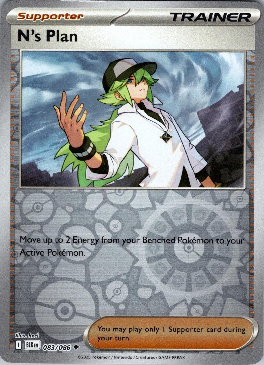 Black Bolt N's Plan [Reverse] Pokémon card